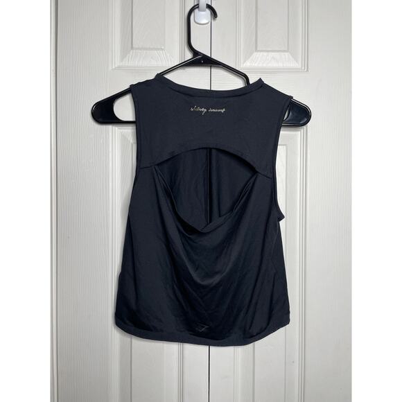 Gymshark Whitney Simmons Black Cropped Tank Top Size Small - Picture 3 of 5